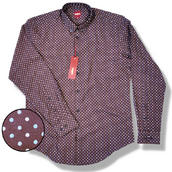 View Item New Merc Mod Button Down Polka Dot L/S Shirt Brown
